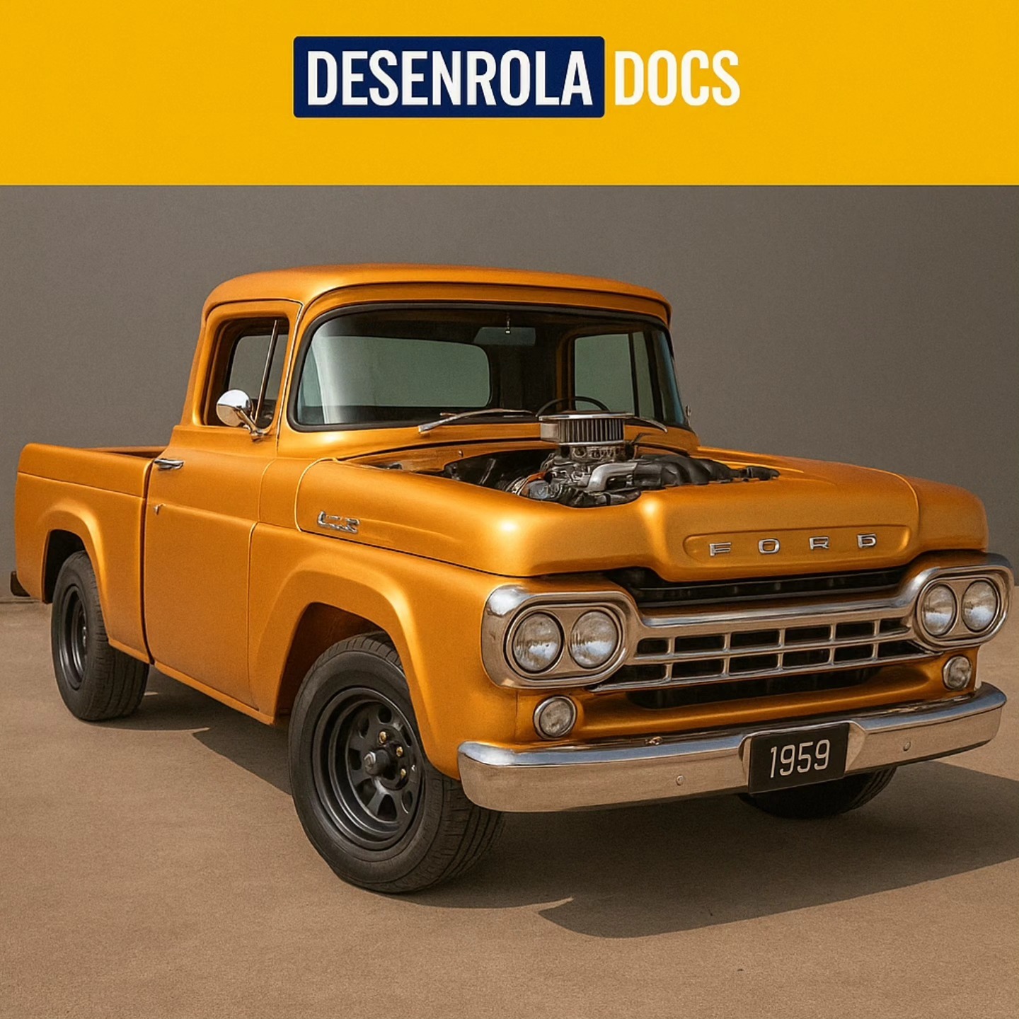 Caminhão Ford 1959 restaurado pela Desenrola Docs